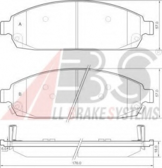 Колодка торм. JEEP GRAND CHEROKEE передн. (ABS) A.B.S. 37517