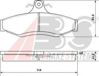 Гальмівні колодки зад. Astra/Leganza/Nubira/Orion/Vectra (96-05) A.B.S. 37054