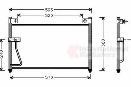 Конденсор кондиционера MAZDA 626 ALL 97- Van Wezel 27005126