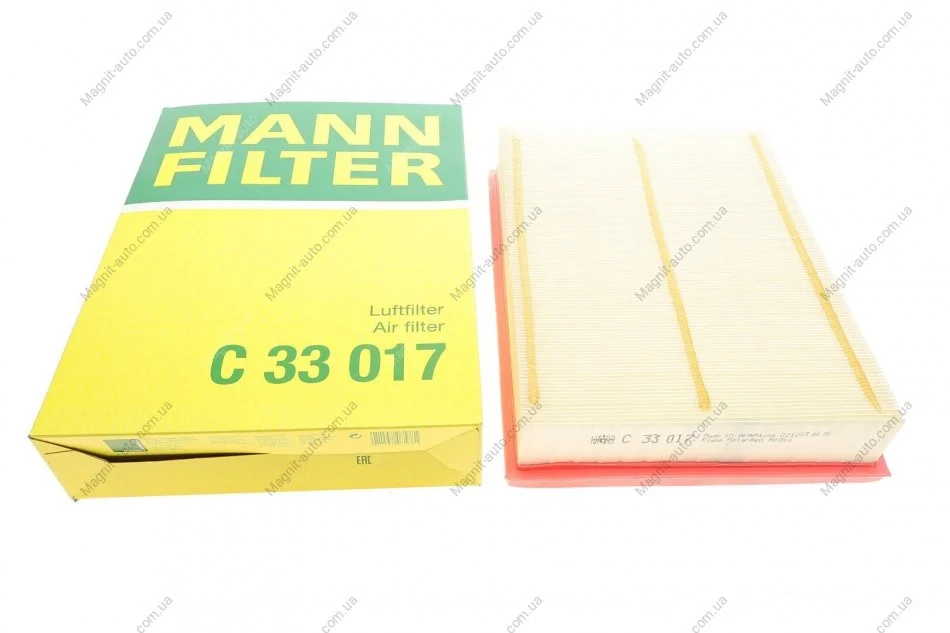 Фільтр повітряний TOYOTA Fortuner Hilux II 2.5 Diesel GUN156_, 166_ 2KD-FTV MANN C33017 (фото 1)