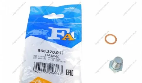 Пробка поддона масляного M12x1.5x16 (Fischer) Fischer Automotive One (FA1) 866.370.011