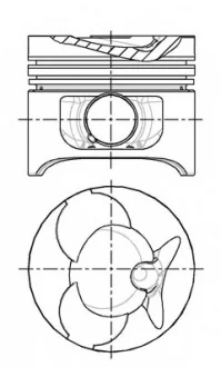 Поршень MB 89,00 OM601/602 2,3D/2,9D (пр-во) NURAL 87-743100-10