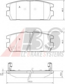 Колодки торм. дисковый тормоз (компл.) (ABS) A.B.S. 37324