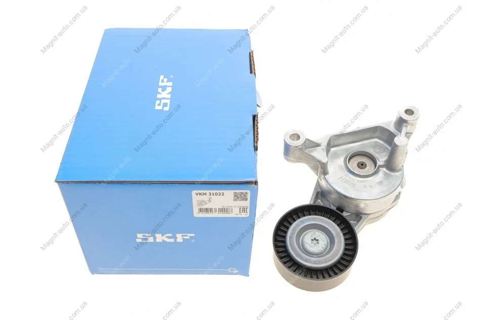 Натягувач ременя AUDI/SEAT/SKODA/VW A3/Leon/Toledo/Octavia/Superb/Caddy/Golf/Passat "1,9/2,0L "03>> SKF VKM 31022 (фото 1)