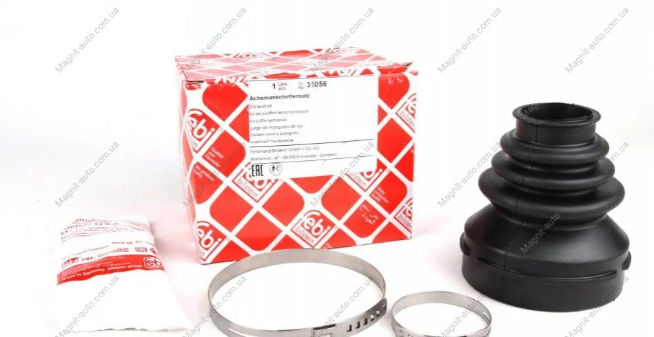 Пильовик ШРКШ внутр. (35*69*95) Berlingo/Partner 1.6HDI 06- (к-кт, гума) FEBI BILSTEIN 31056 (фото 1)