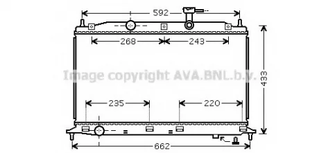 Радіатор охолодження двигуна Hyundai Accent III (05-) 1.4i, 1.6i MT AVA AVA COOLING HY2188