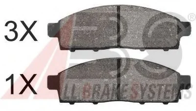 Колодка торм. MITSUBISHI L200 передн. (ABS) A.B.S. 37624