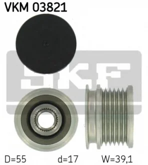Механизм свободного хода генератора (Пр-во) SKF VKM 03821