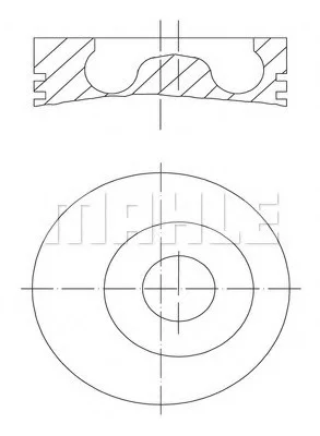Поршень FORD 83,00 LD18TCi Endura (пр-во Mahle) MAHLE / KNECHT 015 05 02 (фото 1)