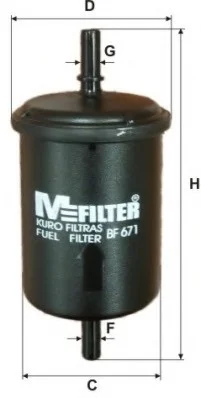 Фильтр топл. BMW, OPEL, SKODA (пр-во M-Filter) M-FILTER BF671 (фото 1)