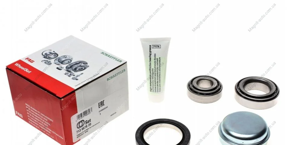 Підшипник маточини переднього колеса, комплект, MB C203/C204 00-14 FAG 713 6678 20 (фото 1)