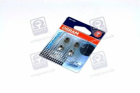 Лампа (упаковка-блістер 2шт) C10W 12В 10Вт SV8,5-8 Standard OSRAM 6438-02B