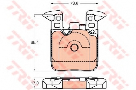 Колодки тормозные, дисковый тормоз (компл.) TRW GDB2028