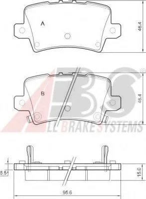 Тормозные колодки зад. Honda Civic 05-10 (TRW) A.B.S. 37530 (фото 1)