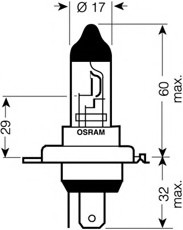 Лампа 75/70W 24V P43T FS1 OSRAM 64196TSP