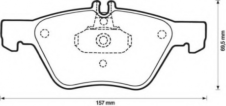 Колодки дискового тормоза Jurid 571876J (фото 1)