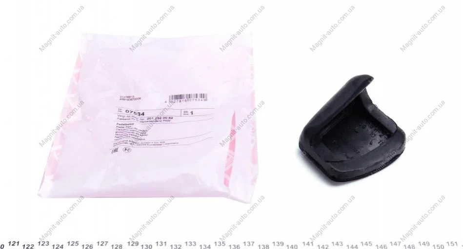 Накладка педали тормоза 69,5x47/63x13мм MERCEDES ACTROS, ACTROS MP2 / MP3, ACTROS MP4 / MP5, ANTOS, AROCS, ATEGO, ATEGO 2, ATEGO 3, AXOR, AXOR 2, ECONIC, ECONIC 2, MK, NG, SK, 124 (A124) 07.82- FEBI BILSTEIN 07534 (фото 1)