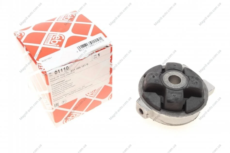 Подушка коробки передач задн лів (мкпп) AUDI 80 B2, 80 B4, COUPE B2 VW PASSAT B2, SANTANA 1.3-2.0 08.78-12.94 FEBI BILSTEIN 01110 (фото 1)