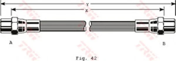 Гальмівний шланг AUDI 100/100 Quattro/A6/A6 Quattro/S6 Plus Quattro/S6 Quattro TRW PHA289 (фото 1)
