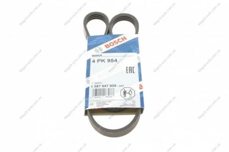 Ремінь П-клиновий 4PK954 BOSCH 1 987 947 808