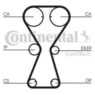 Ремень зубчатый ГРМ (произ-во ContiTech) Contitech CT826