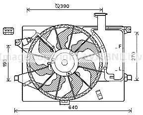 Диффузор HYUN ELANTRA 11- (AVA) AVA COOLING HY7567