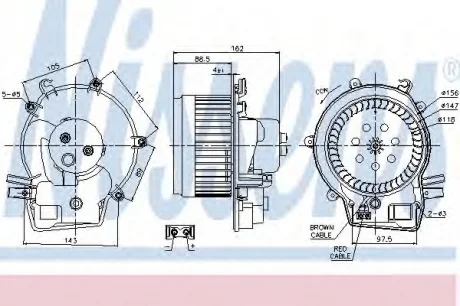 Вентилятор салона NISSENS 87111