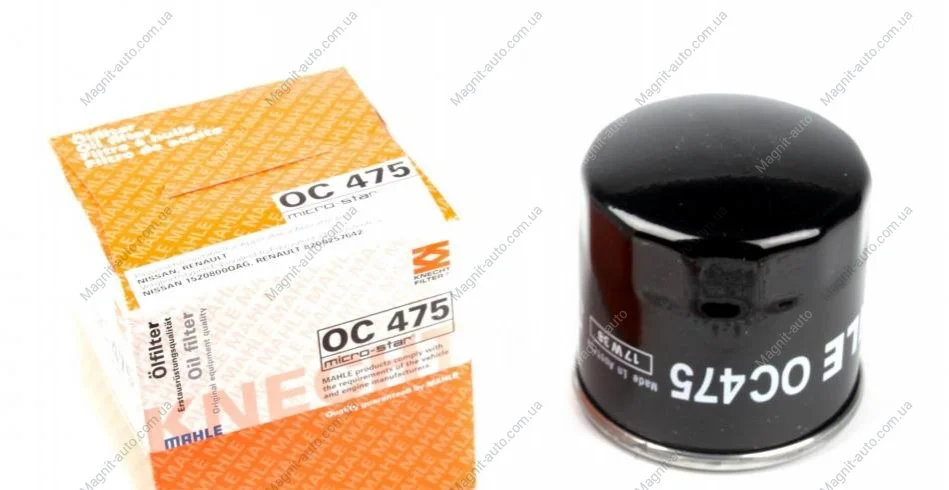 Фільтр оливний Dacia, Renault, Nissan MAHLE / KNECHT OC475 (фото 1)