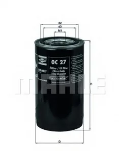 Фильтр масляный KHD MAHLE / KNECHT OC27