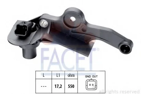 Датчик коленвала Citroen BERLINGO, C3,C4, NEMO/Peugeot 206 FACET 9.0298