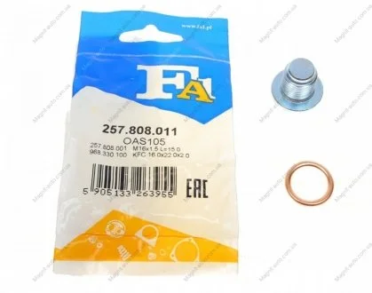 Резьбовая пробка, маслянный поддон Fischer Automotive One (FA1) 257.808.011