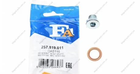 Болт поддона с шестигранной головкой Fischer Automotive One (FA1) 257.819.011
