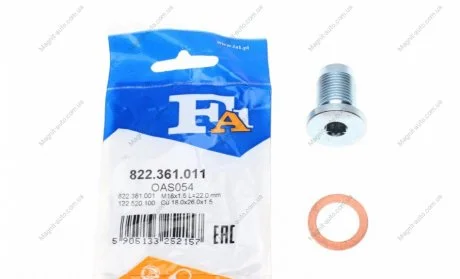 Болт піддону з шестигранною головкою Fischer Automotive One (FA1) 822.361.011