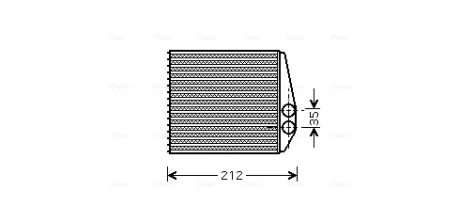 Радиатор отопителя OPEL (пр-во AVA) AVA COOLING OLA6354
