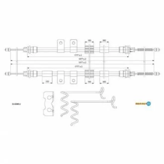 Трос ручного тормоза ADRIAUTO 13.0289.1
