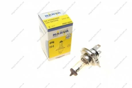 Автолампа H4 12V 60/55W P43t NARVA 488813000