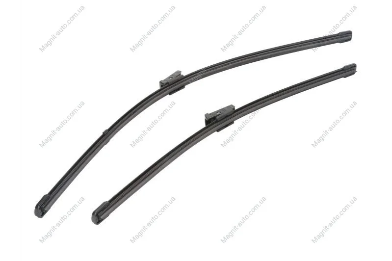 Щетка стеклоочистителя бескаркасная передняя со спойлером (2шт) Flat Blades 600/450мм ALFA ROMEO GIULIA FORTHING T5 EVO SKODA OCTAVIA III VW CADDY ALLTRACK IV, CADDY IV, T-CROSS XPENG G9 11.12- DENSO DF-050 (фото 1)