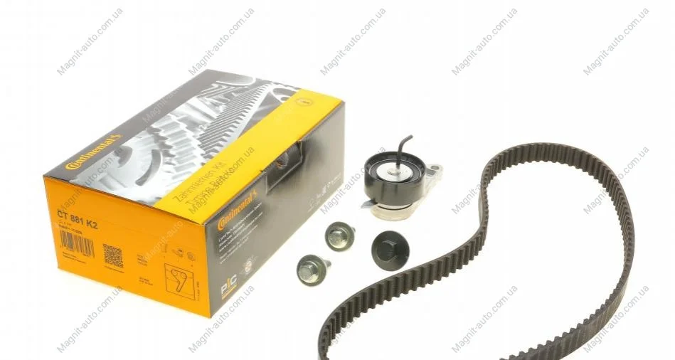 Комплект ременя ГРМ, Focus, Fiesta 1.25/1.4/1.6 95-12 Contitech CT881K2 (фото 1)
