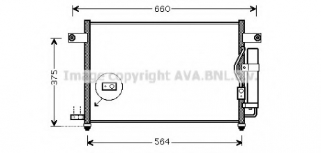 Конденсор кондиционера AVEO AVA COOLING DW5049D (фото 1)