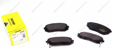 Комплект гальмівних колодок переднього., HYUNDAI I40 I, I40 I CW, KONA, TUCSON KIA CARENS III, SELTOS, SOUL II, SPORTAGE II, SPORTAGE IV 1.6-2.7 09.04- TEXTAR 2450101