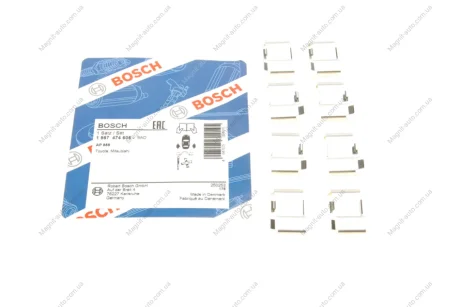 Монтажный к-кт тормозных колодок пер BOSCH 1987474605