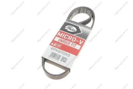 Ремень клиновидный (дл. 60-180) Gates 6PK970XS