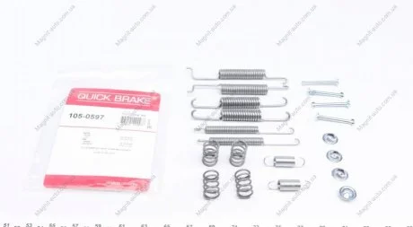 Монтажний к-кт гальмівних колодок QUICK BRAKE 105-0597