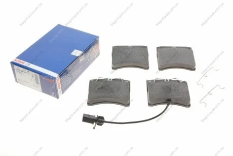 Комплект гальмівних колодок переднього., VW CALIFORNIA T4 CAMPER, TRANSPORTER T4 1.9D-2.8 07.90-06.03 BOSCH 0 986 494 041