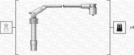 MSK1159 К-т проводов зажигания MAGNETI MARELLI 941318111159