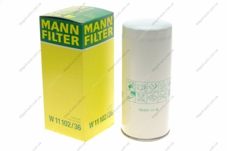 W 11102/4 Фильтр масляный MANN W 11102/36 (фото 1)