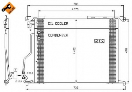 Радиатор кондиционера EASY FIT NRF 35578 (фото 1)