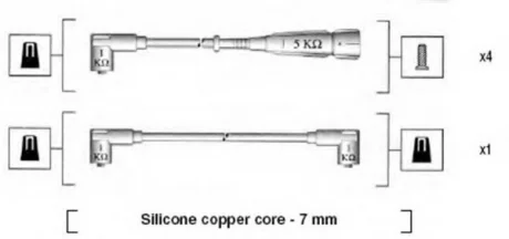 MSK753 К-т проводов зажигания MAGNETI MARELLI 941175120753