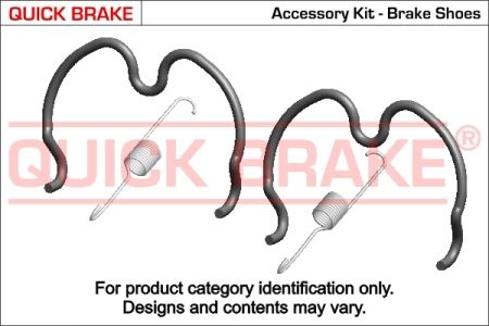 Р/к барабанних гальм. колодок QUICK BRAKE 105-0837 (фото 1)