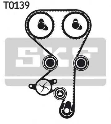 Ремкомплект ГРМ + помпа CHEVROLET/OPEL Captiva/Leganza/Antara/Frontera/OmegaB/VectraB "2,2-2,4 "95>> SKF VKMC 05228 (фото 1)